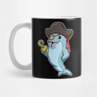 Dolphin as Pirate with Eye patch & Hooked hand Mug